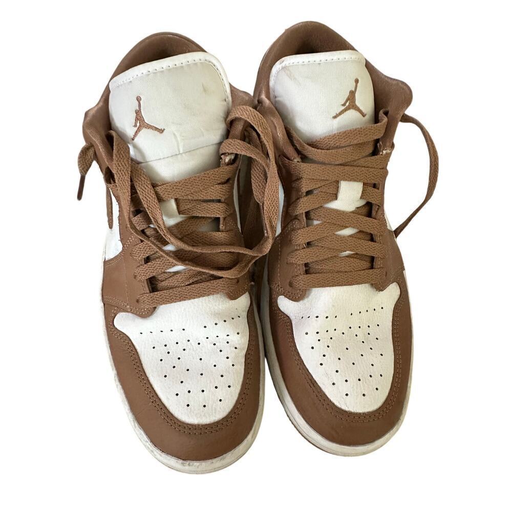 Nike Air Jordan Brown 1 Low Archaeo Lace Up Sneaker Shoes Size 10.5
